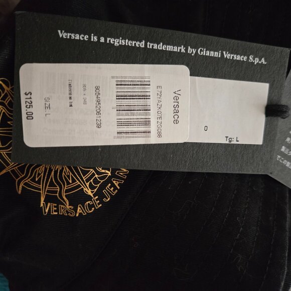 NWT Versace Jeans Couture Black and Gold Sun Hat main image 3